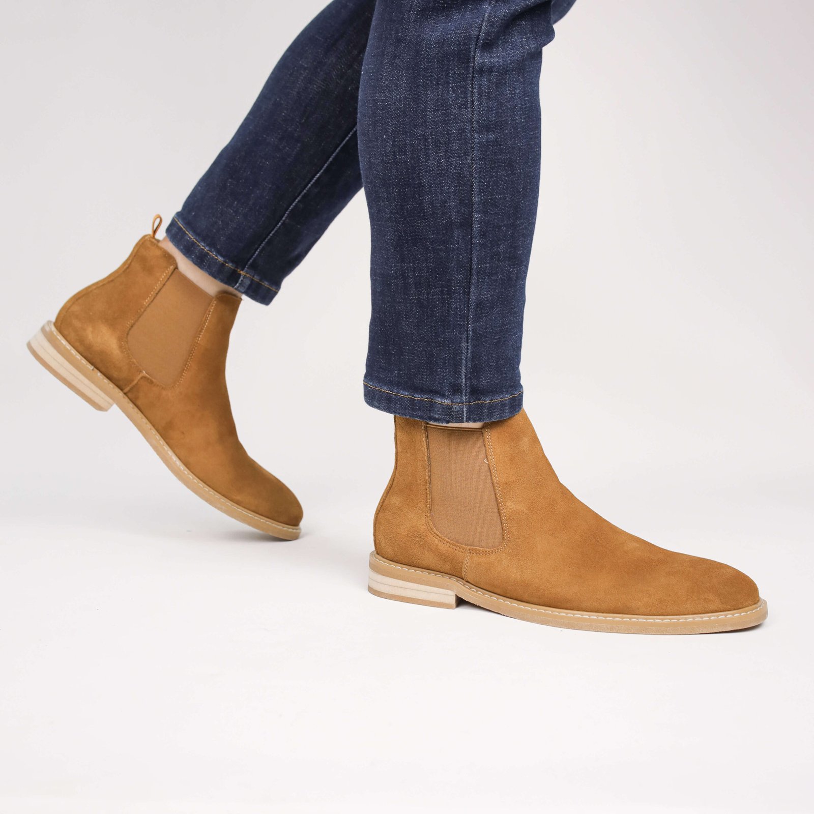 Men’s Tan Suede Chelsea Boots – Classic Slip-On Style - Image 26