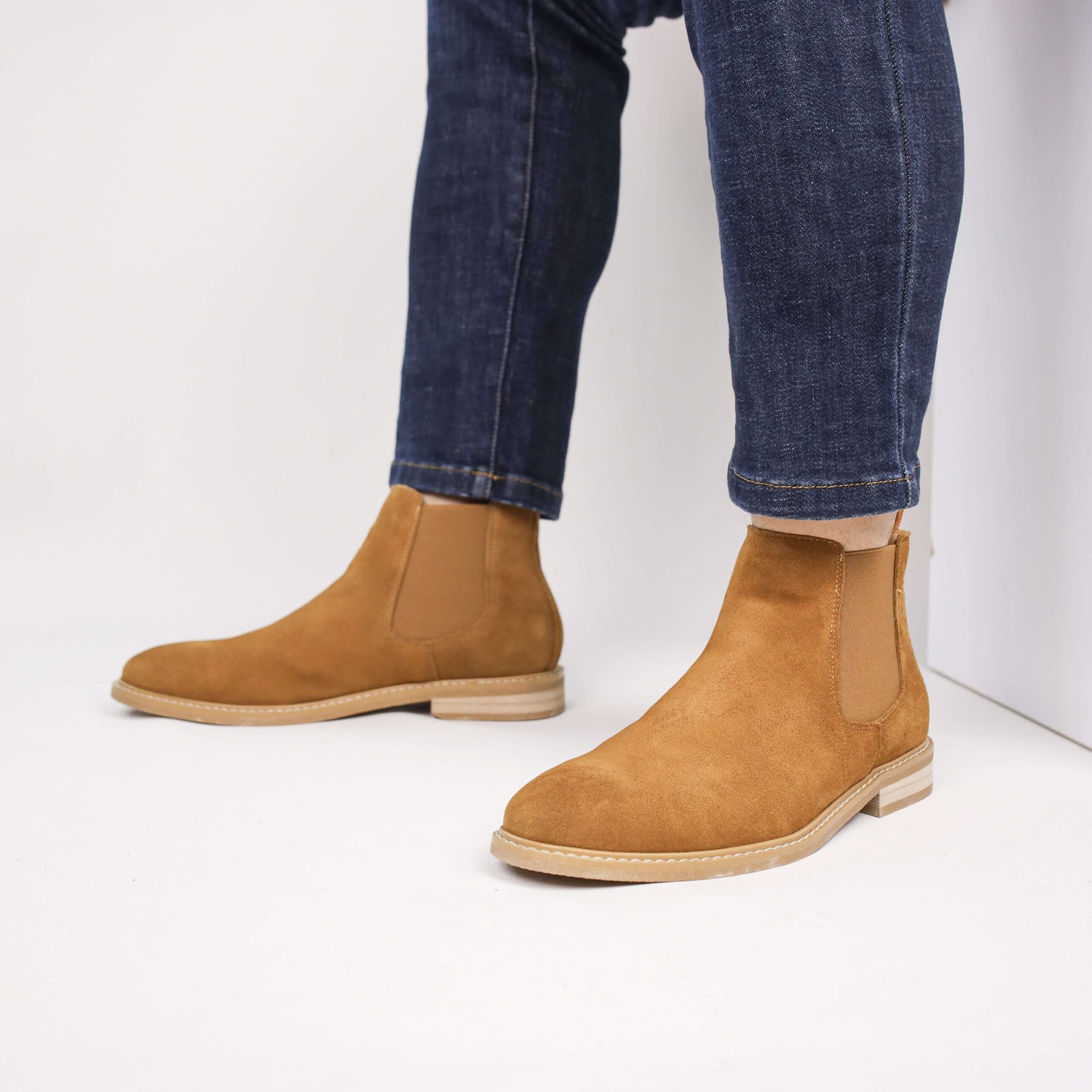 Men’s Tan Suede Chelsea Boots – Classic Slip-On Style - Image 27