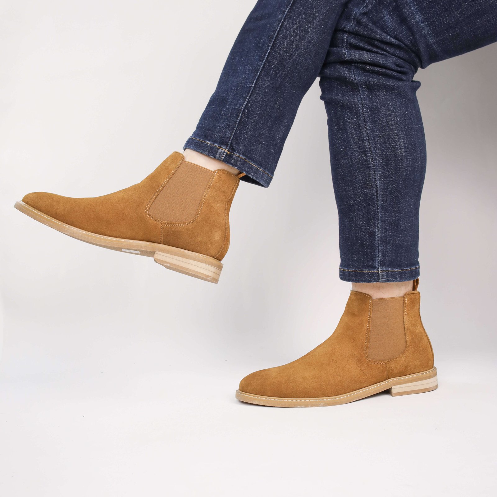 Men’s Tan Suede Chelsea Boots – Classic Slip-On Style - Image 29