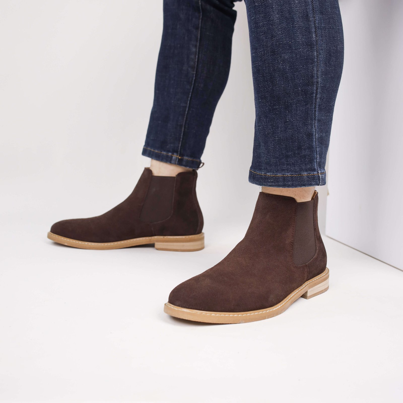 Men’s Tan Suede Chelsea Boots – Classic Slip-On Style - Image 30