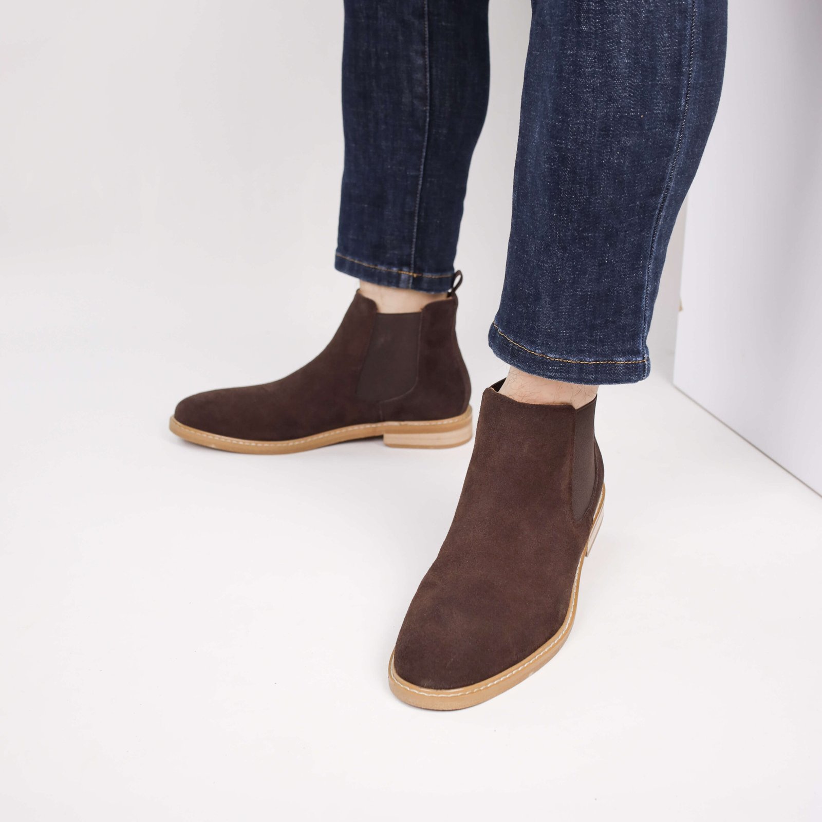 Men’s Tan Suede Chelsea Boots – Classic Slip-On Style - Image 31