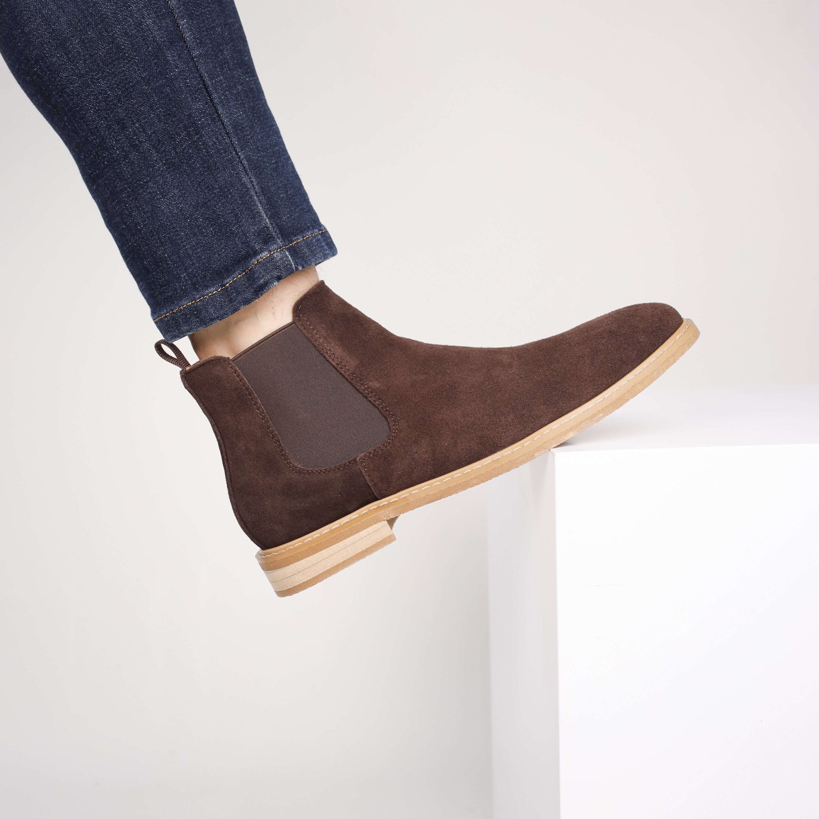 Men’s Tan Suede Chelsea Boots – Classic Slip-On Style - Image 33
