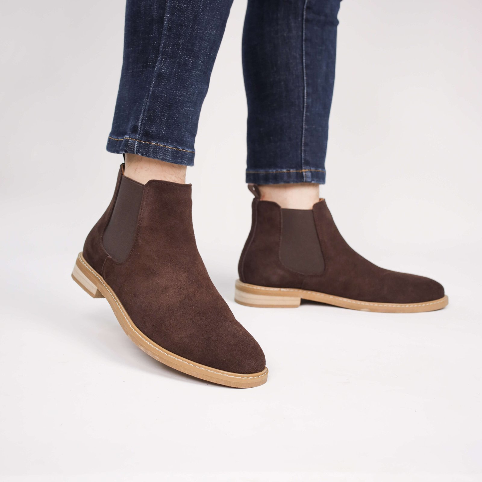 Men’s Tan Suede Chelsea Boots – Classic Slip-On Style - Image 34