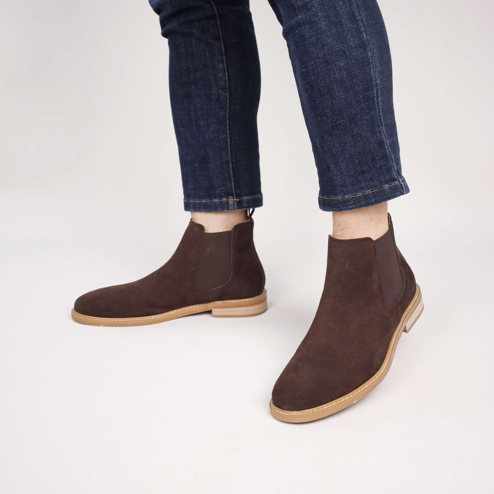 Men’s Tan Suede Chelsea Boots – Classic Slip-On Style - Image 35