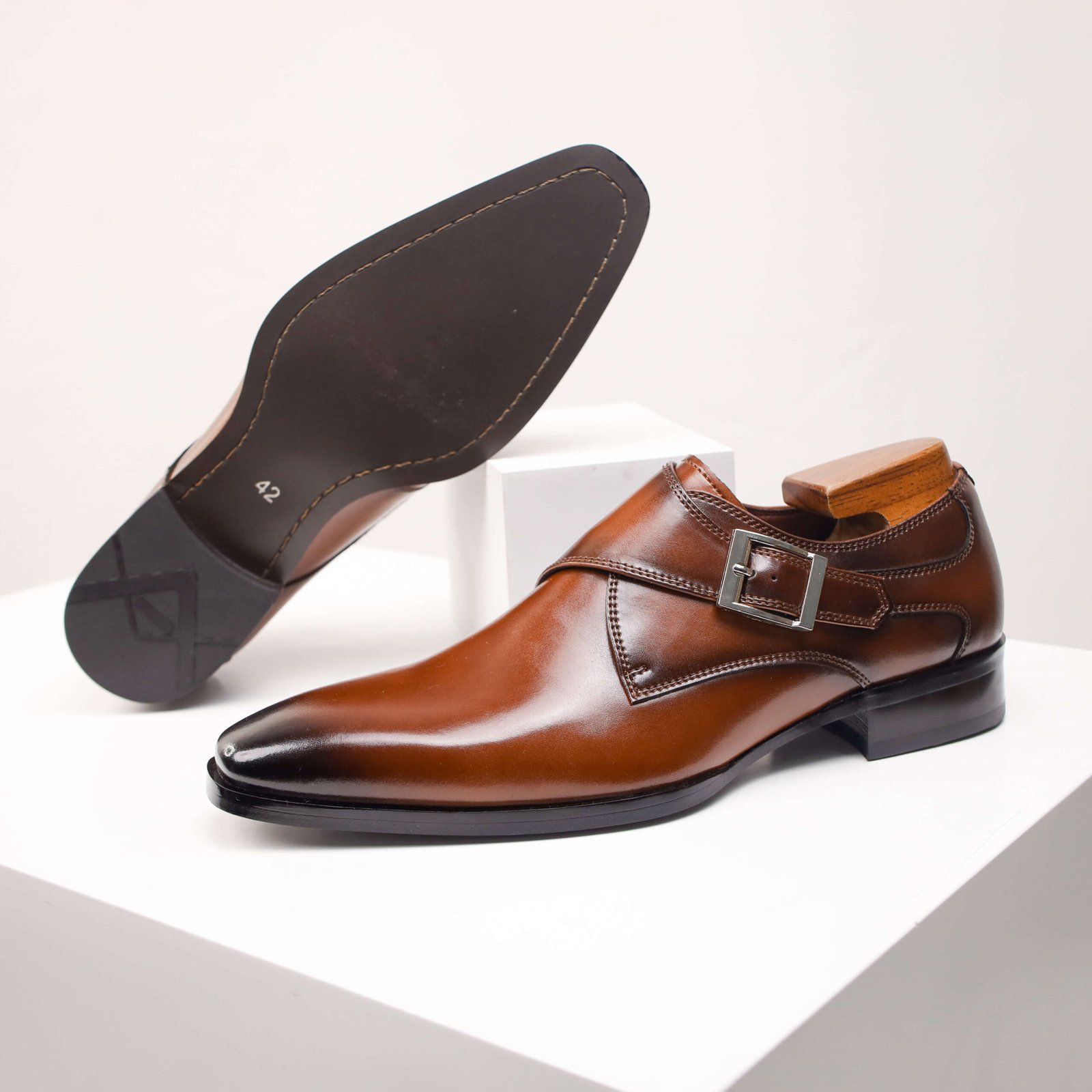 Side Buckle Dress Shoes - Image 8