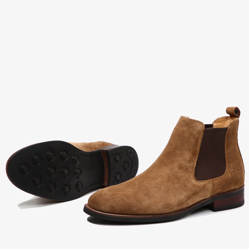 Men's Casual Suede Chelsea Leather Boots