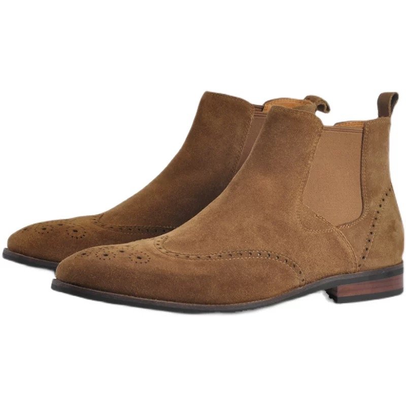 Men's Casual Suede Chelsea Leather Boots - Image 2