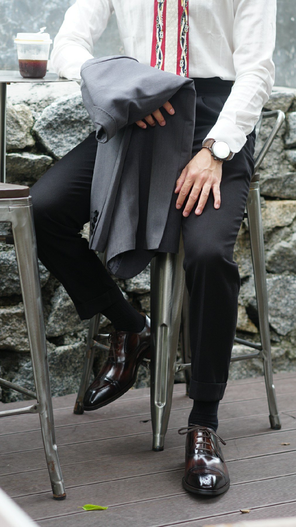 Black Cap Toe Oxford Brogues - Image 8