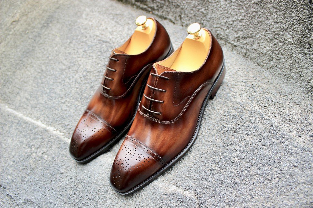 Black Cap Toe Oxford Brogues - Image 4